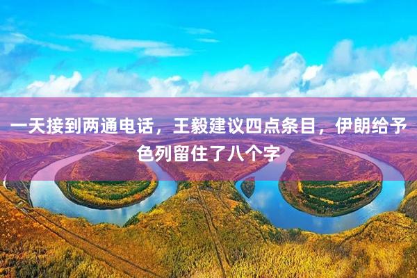 一天接到两通电话，王毅建议四点条目，伊朗给予色列留住了八个字