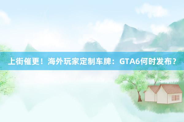 上街催更！海外玩家定制车牌：GTA6何时发布？