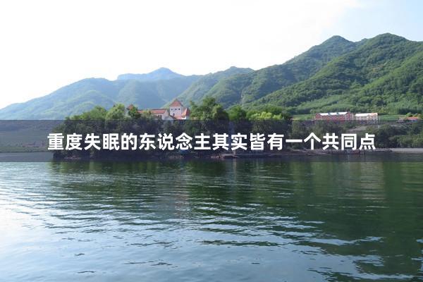 重度失眠的东说念主其实皆有一个共同点