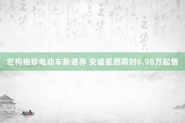 宏构袖珍电动车新遴荐 安谧星愿限时6.98万起售